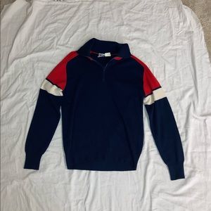 Obermeyer Wool Turtle Neck Sweater Quarter Zip Size Large